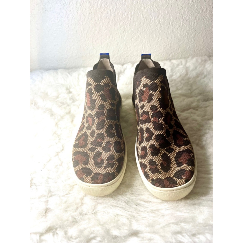 Rothy’s Womens Chelsea Ankle Boots Wildcat Leopard Print Slip On Size 8.5 - Picture 2 of 7
